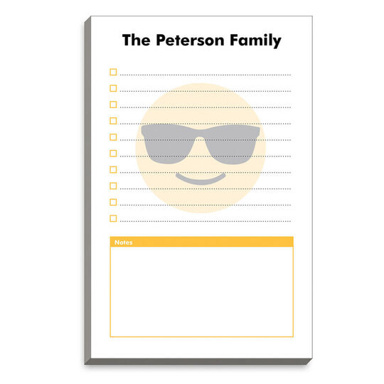 Emoji Sunglasses Lined Notepads